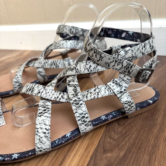 Cabi Leather Athena Snakeskin Gladiator Sandals - Picture 4 of 11